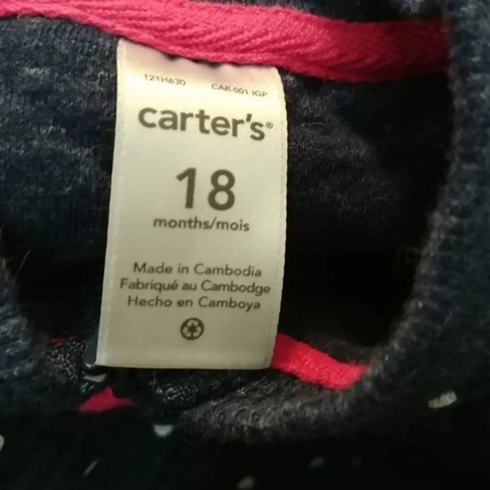 Carters Polka Dot Unicorn‎ Rainbow Jacket